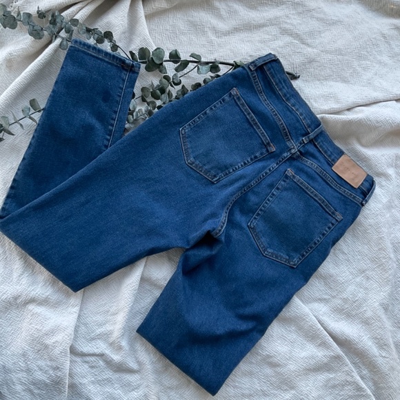 Everlane Authentic Stretch High Rise Skinny Jean Mid Blue Size 30 Tall - Picture 4 of 4